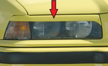 RIEGER Scheinwerferblenden passend für BMW 3er E36 Limousine Touring Compact
