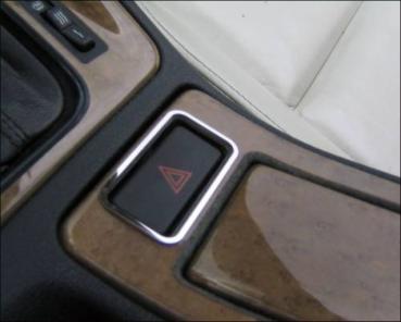 Frame for warning switch polished fit for BMW 8er E31