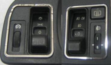 Rahmen Lichtschalter poliert (2-teilig) passend für BMW 8er E31