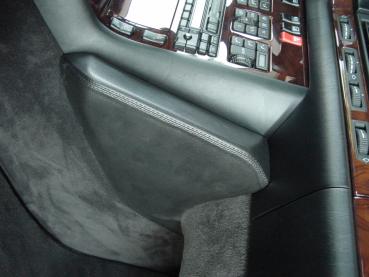 KUDA Telefonkonsole passend für Mercedes S-Klasse W140 91-09/98 Kunstleder schwarz