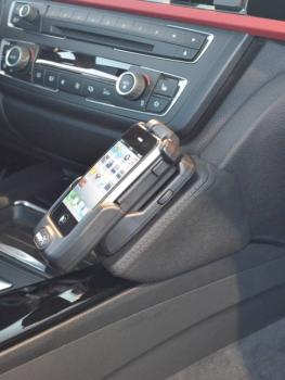 KUDA Phone consoles fit for BMW 3er F30/F31/F34 / 4er F33/F34 real leather (9925) Dakota Cognac