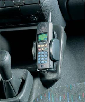 KUDA Phone console fit for VW Golf 3/Vento - Bj. 97 artificial leather black