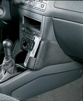 KUDA Telefonkonsole passend für VW Golf 4/Bora Leder schwarz oben
