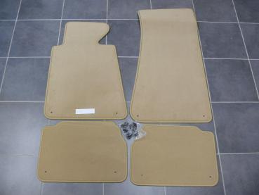 Floor mats 4 pcs. beige/beige outline fit for BMW 5er E34 Sedan / Touring