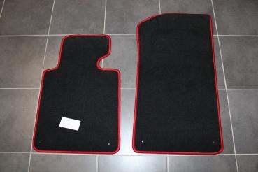 Fussmatten 4 tlg. schwarz/Kettlung rot passend für BMW 3er E46 nicht Cabrio