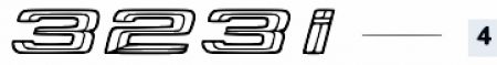 323i Emblem zum kleben BMW 3er E46 323i Limousine
