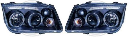 H1/H1/H3 Headlights with Angeleyes fit for VW Bora