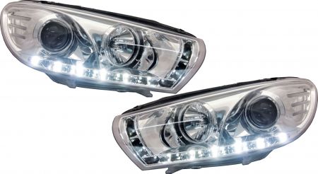 Headlights Dragon Design clear/chrom VW Scirocco from 2008