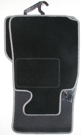 Floor mats 4 pcs. black/silvergrey outline BMW 02 E10
