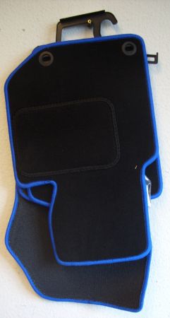 Fussmatten 4 tlg. schwarz/Kettlung königsblau passend für BMW 7er E32