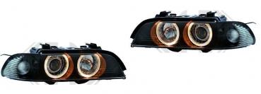H7/H7 Scheinwerfer Facelift-Optik SCHWARZ passend für BMW 5er E39 Bj. 09/95 bis 08/00