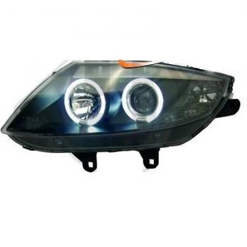 Headlights BLACK with Angel eyes fit for BMW Z4 (E85/E86)