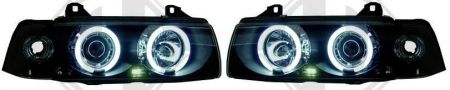 Headlights BLACK with Angel eyes CCFL-Technik fit for BMW 3er E36 Coupe / Convertible