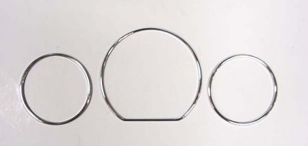 Instrument rings chrome (3 pcs) Mercedes W210 from 07/99