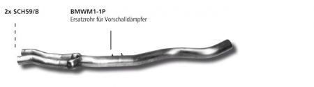 Bastuck Tube replacing front silencer fit for BMW 1er M-Coupe