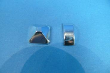 Spiegelknöpfe Aluminium poliert (2er Set) passend für BMW 3er E46