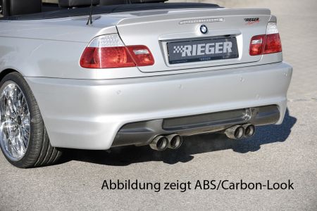 Rieger Heckeinsatz Sport-Look für Heckschürze 50248/49/50/51 passend für BMW 3er E46 Coupe Cabrio Limousine