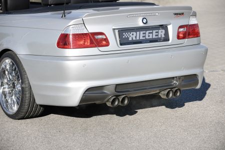 Rieger Heckeinsatz Sport-Look für Heckschürze 50248/49/50/51 passend für BMW 3er E46 Coupe Cabrio Limousine CARBON LOOK