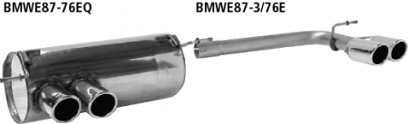 Endrohrsatz mit Doppel-Endrohr RH 2x76 mm E81/E87
