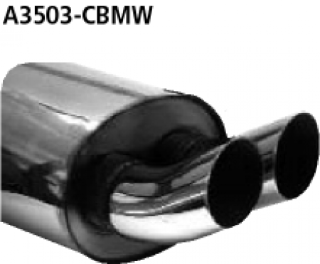 Endschalldämpfer DTM Doppel 2x76 mm BMW Compact E36
