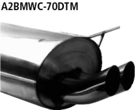 DTM muffler with twin tailpipes 2x 70 mm Compact 318ti/323ti