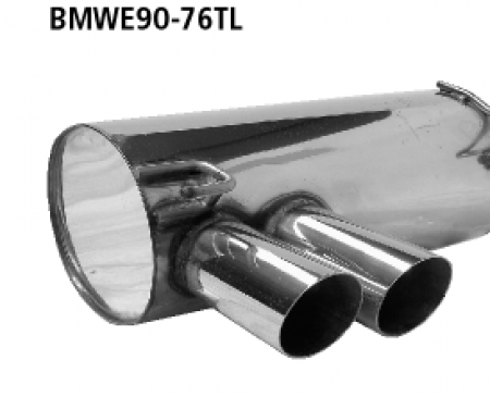 Endschalldämpfer Doppel-Endrohr 2x76 mm 20° schräg E92/E93