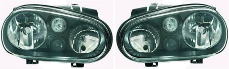 Headlights black with Foglights fit for VW Golf IV