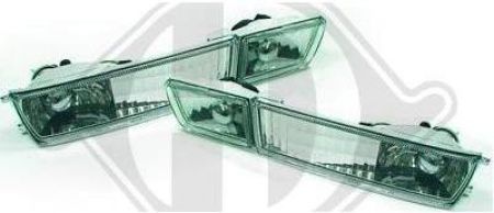 Front indicators with Foglights CHROME fit for VW Golf 3 (91-97), VW Vento (92-98)