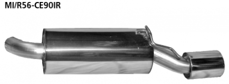 RH muffler single pipe 1 x 90 mm ​​Mini R56