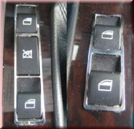 Window Switch Surround 2/3 Hole polished (2 pcs) BMW E46 Convert