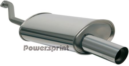 POWERSPRINT Edelstahl Endschalldämpfer 1x90mm passend für BMW 3er E30 318is KAT