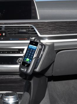 KUDA Phone consoles fit for BMW 7er G11/G12 ab 10/2015 real leather black