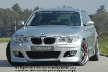 RIEGER Spoilerstoßstange passend für BMW 1er E87 (mit Aussparungen für WischWasch Anlage  + ohne Aussparungen für PDC)