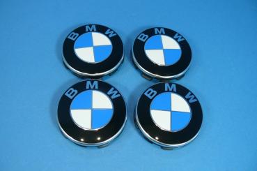 4x BMW Wheel Caps with chrome frame