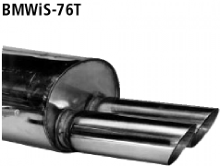 Sportendschalldämpfer 2x76mm BMW E36 318iS
