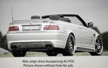 RIEGER Heckschürze 50249 passend für BMW 3er E46 Limousine / Coupé / Cabrio Bj. 02.98-12.01 (bis Facelift) MIT PDC