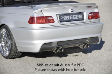 RIEGER Heckschürze passend für BMW 3er E46 Cabrio Coupé Limousine 02.02- (ab Facelift)