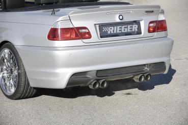 RIEGER Heckschürze 50251 passend für BMW 3er E46 Cabrio Coupé Limousine 02.02- (ab Facelift) MIT PDC
