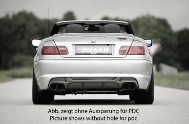 RIEGER Heckschürze 50251 passend für BMW 3er E46 Cabrio Coupé Limousine 02.02- (ab Facelift) MIT PDC