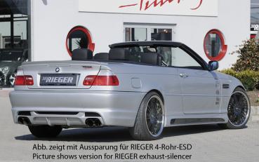RIEGER Heckeinsatz passend für Heckschürze 50248/49/50/51 passend für BMW 3er E46 Coupe Cabrio Limousine