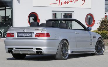 RIEGER rear skirt extension fit for rear skirt 50248/49/50/51 fit for BMW 3er E46 Sedan Convertible Coupe (4-pipes)