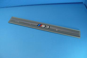 "M3" Logo Door Sill Strip front SILVERGREY BMW 3er E36 Sedan/Touring