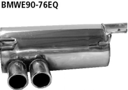 Bastuck Rear silencer LH  2x 76mm BMW E90/E91/E92/E93