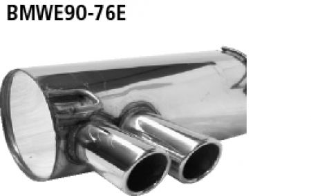 Bastuck Endschalldämpfer 2x 76mm eingerollt BMW E90/E91/E92/E93