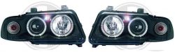 H1/H1 Headlights black with Angeleyes Audi A4, Bj. 94-99