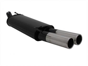 NOVUS Rear silencer with 2 tail pipes 76mm VW Golf 3 and 4 Cabrio