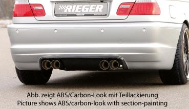 RIEGER Heckansatz (Carbon-Look) passend für BMW 3er E46 Cabrio / Coupé