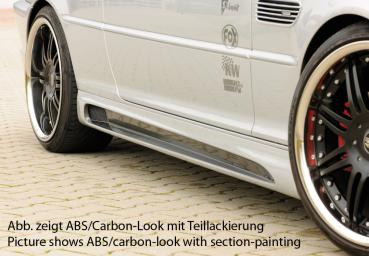 RIEGER Seitenschweller (Carbon-look) LINKS passend für BMW 3er E46 Limousine / Compact / Coupe / Cabrio
