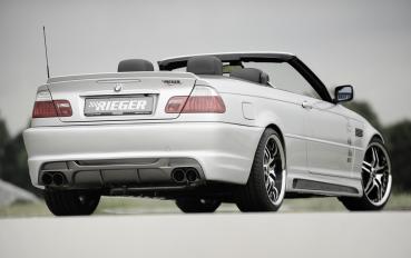 RIEGER rear skirt extension fit for rear skirt 50248/49/50/51 (Carbon-Look) fit for BMW 3er E46 Sedan Convertible Coupe (4-pipes)