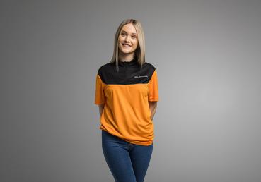 ALPINA Functional Shirt Orange with Zipper, unisex Size M